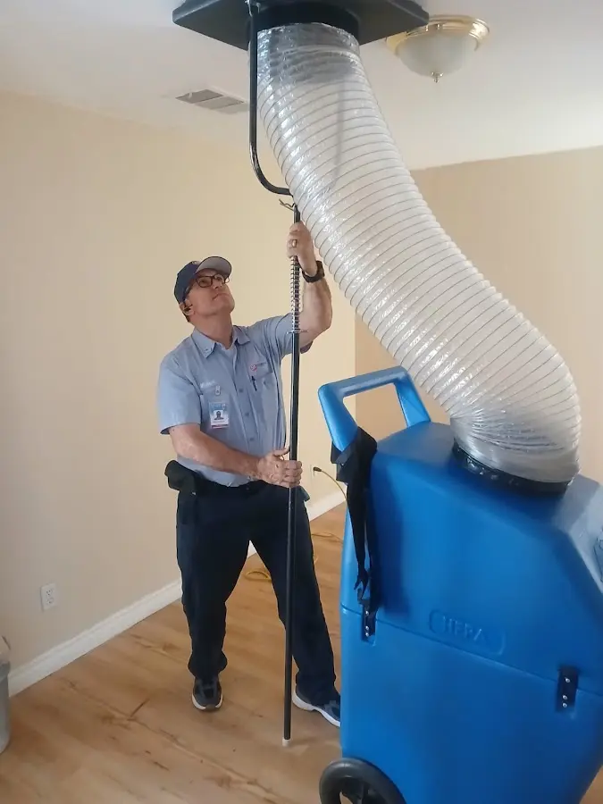 HVAC Installation technician using HEPA equipment in Incline Village